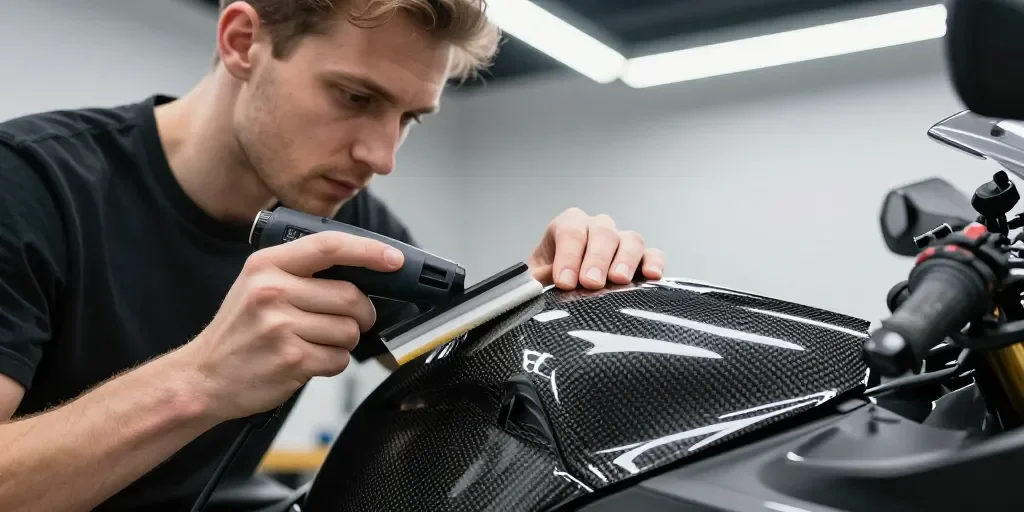 Covering carbone moto : la méthode pour une finition sans bulles