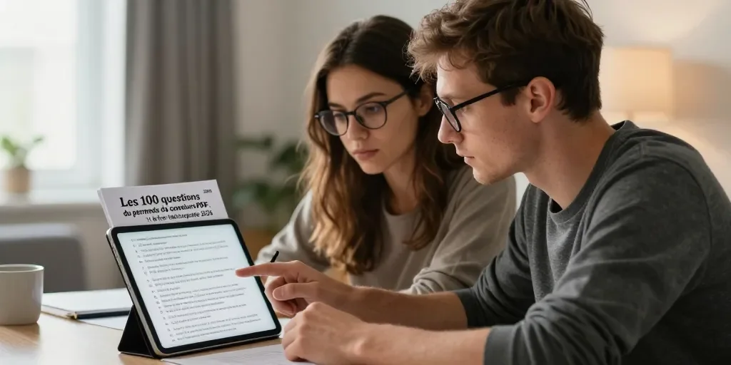 Les 100 questions du permis de conduire PDF : le fichier téléchargeable 2026